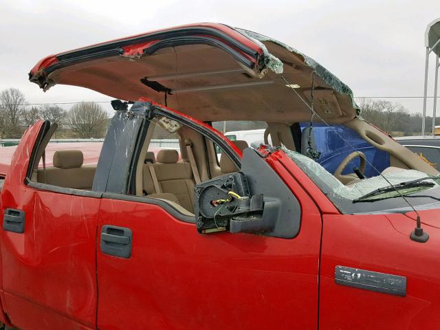 1FTPW14575KE44271 - 2005 FORD F150 SUPER RED photo 9