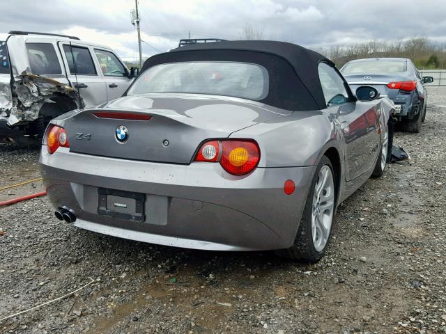 4USBT53413LT22901 - 2003 BMW Z4 3.0 SILVER photo 4