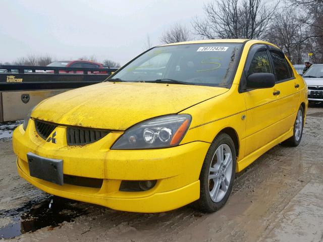 JA3AJ66F45U602124 - 2005 MITSUBISHI LANCER RAL YELLOW photo 9