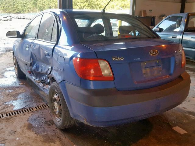 KNADE123266022309 - 2006 KIA RIO BLUE photo 3