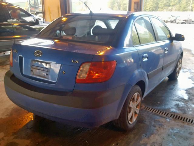 KNADE123266022309 - 2006 KIA RIO BLUE photo 4