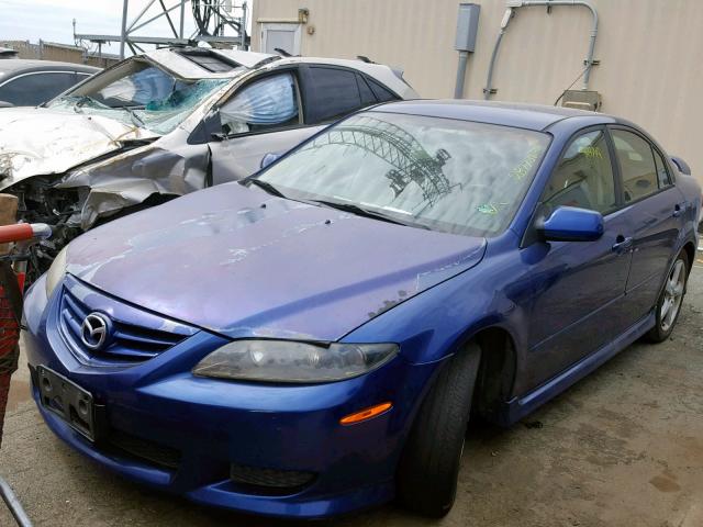 1YVHP84CX55M64001 - 2005 MAZDA 6 I BLUE photo 2