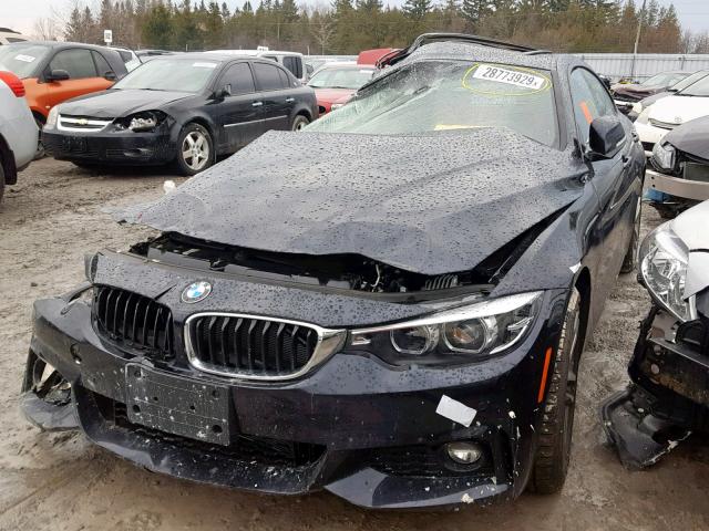 WBA4J3C53JBG96592 - 2018 BMW 430XI GRAN BLACK photo 2