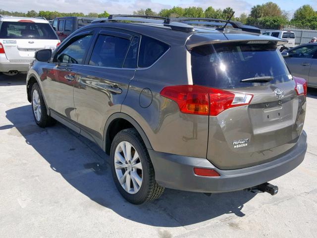 JTMYFREVXFD076322 - 2015 TOYOTA RAV4 LIMIT BROWN photo 3