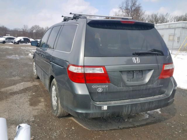 5FNRL38217B131486 - 2007 HONDA ODYSSEY LX GRAY photo 3