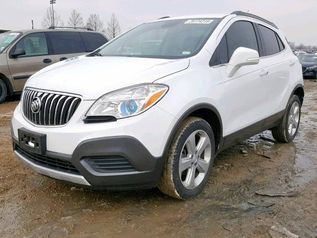 KL4CJESB7GB733564 - 2016 BUICK ENCORE WHITE photo 2