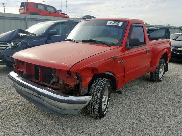 1FTCR10A7VPA61832 - 1997 FORD RANGER RED photo 2