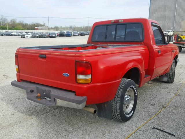 1FTCR10A7VPA61832 - 1997 FORD RANGER RED photo 4