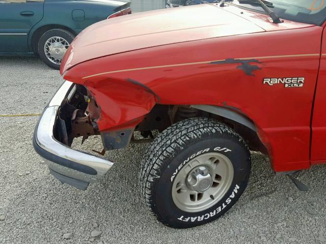 1FTCR10A7VPA61832 - 1997 FORD RANGER RED photo 9