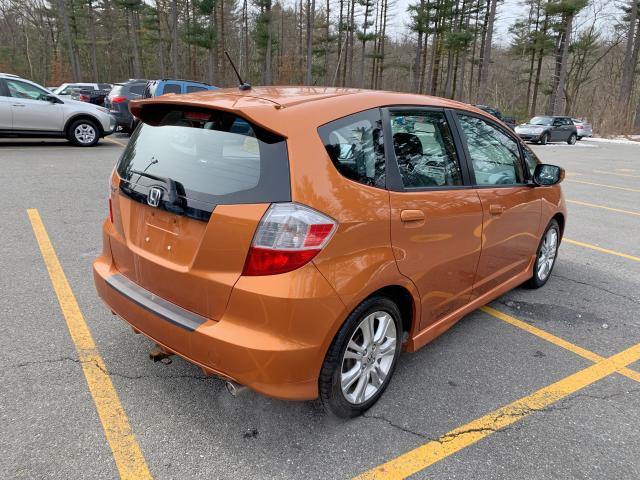 JHMGE8G45AC018564 - 2010 HONDA FIT SPORT ORANGE photo 4