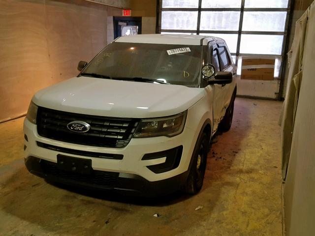 1FM5K8AR6GGC67376 - 2016 FORD EXPLORER P WHITE photo 2