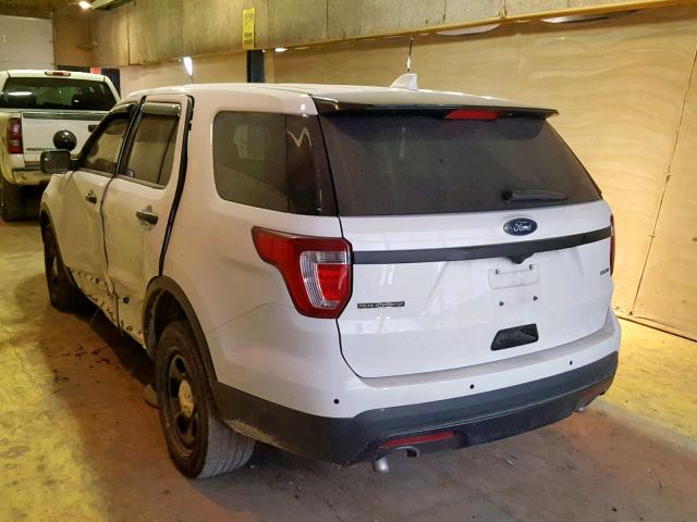 1FM5K8AR6GGC67376 - 2016 FORD EXPLORER P WHITE photo 3