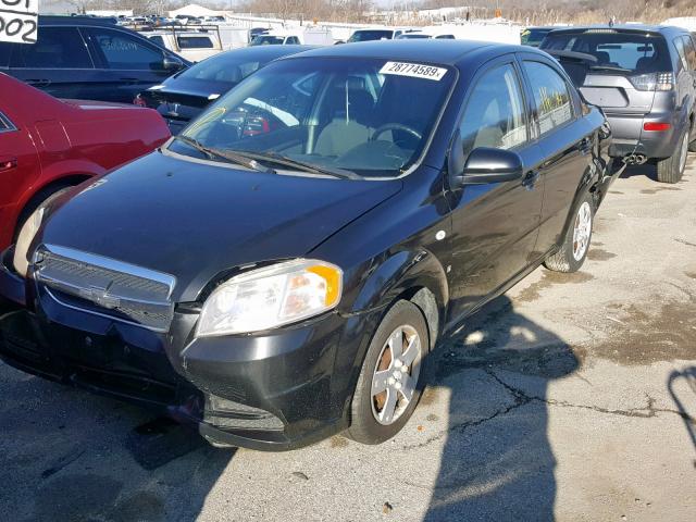 KL1TD56648B040809 - 2008 CHEVROLET AVEO BASE შავი ფოტო 2