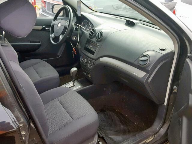 KL1TD56648B040809 - 2008 CHEVROLET AVEO BASE შავი ფოტო 5