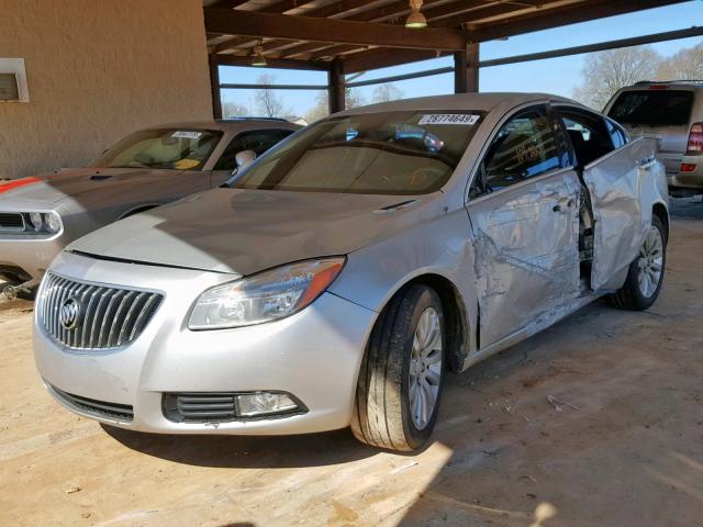 2G4GS5EK4C9130594 - 2012 BUICK REGAL PREM SILVER photo 2