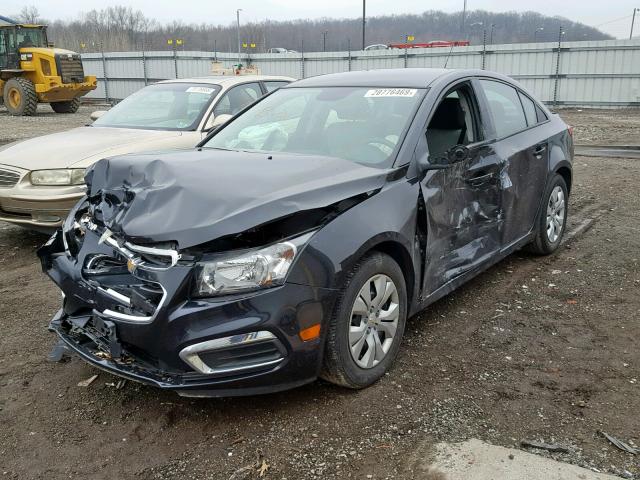 1G1PA5SH5F7133597 - 2015 CHEVROLET CRUZE LS BLACK photo 2