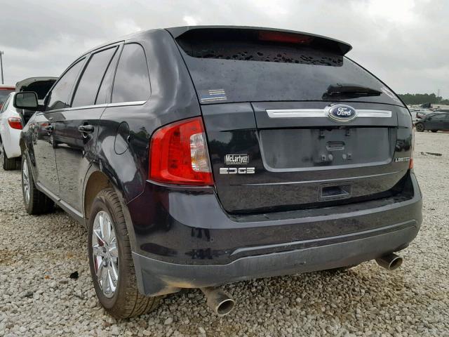 2FMDK3KC0BBA12196 - 2011 FORD EDGE LIMIT BLACK photo 3