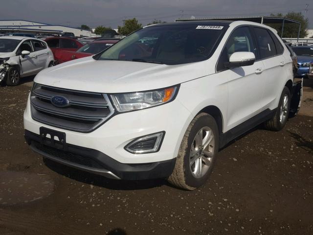 2FMPK3J91HBB74592 - 2017 FORD EDGE SEL WHITE photo 2