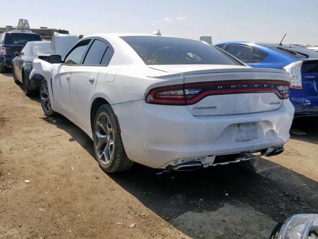 2C3CDXHG6FH726370 - 2015 DODGE CHARGER SX WHITE photo 3