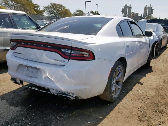 2C3CDXHG6FH726370 - 2015 DODGE CHARGER SX WHITE photo 4