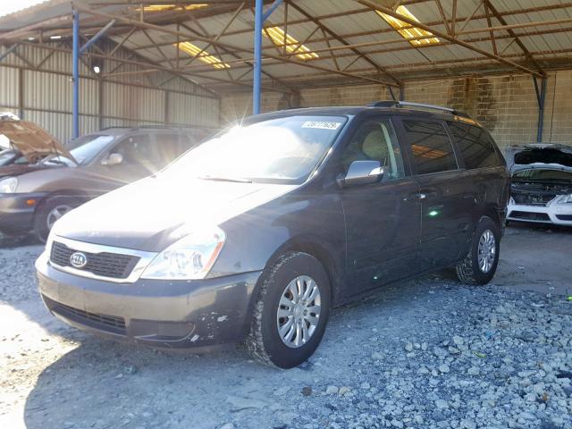 KNDMG4C75C6475304 - 2012 KIA SEDONA LX BLACK photo 2