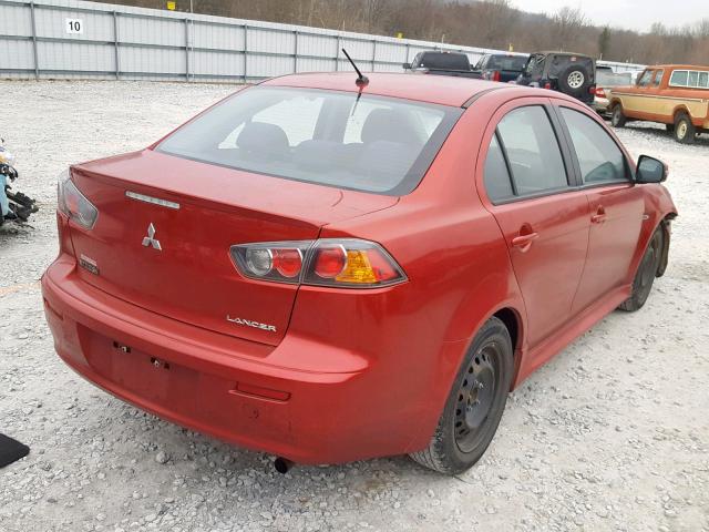 JA32U2FUXFU014412 - 2015 MITSUBISHI LANCER ES MAROON photo 4