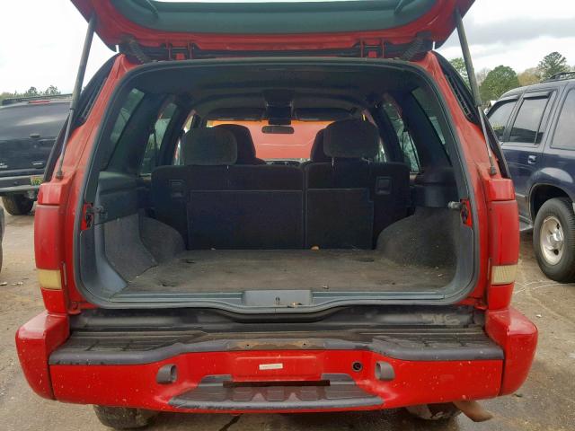 1GNCS13W2Y2128292 - 2000 CHEVROLET BLAZER RED photo 9