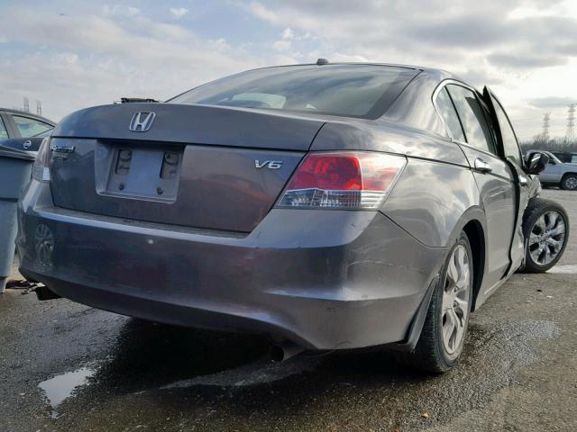 1HGCP36849A030943 - 2009 HONDA ACCORD EXL GRAY photo 4