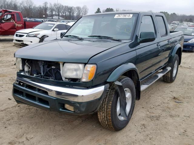 1N6ED27YXYC343469 - 2000 NISSAN FRONTIER C GREEN photo 2