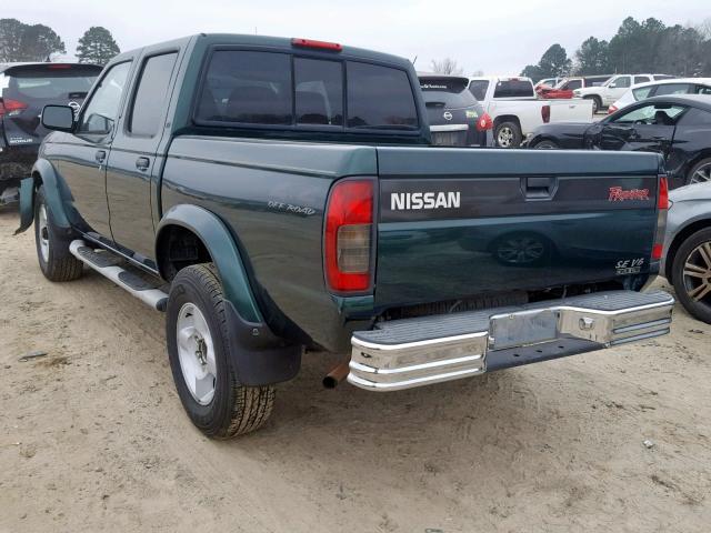 1N6ED27YXYC343469 - 2000 NISSAN FRONTIER C GREEN photo 3