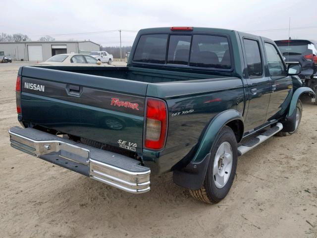 1N6ED27YXYC343469 - 2000 NISSAN FRONTIER C GREEN photo 4