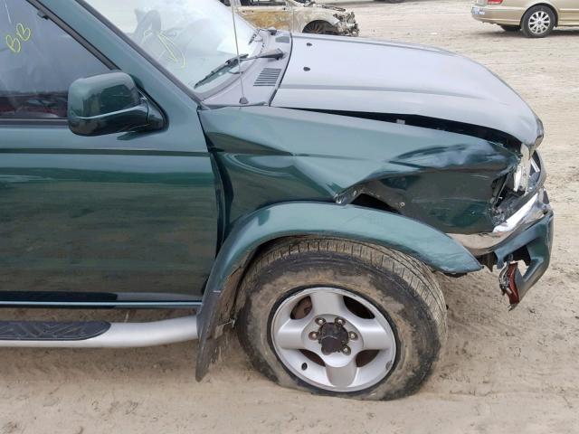 1N6ED27YXYC343469 - 2000 NISSAN FRONTIER C GREEN photo 9