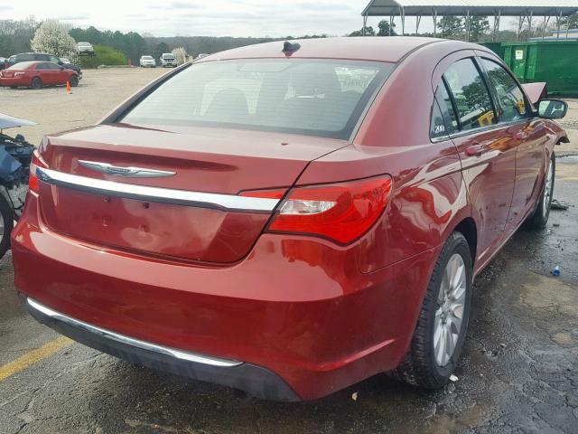 1C3CCBAB4EN210986 - 2014 CHRYSLER 200 LX RED photo 4