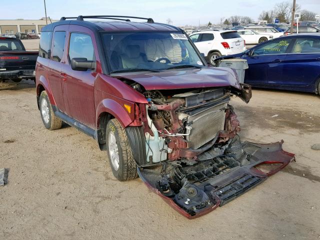 5J6YH17738L003922 - 2008 HONDA ELEMENT EX RED photo 1