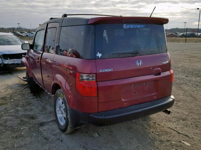 5J6YH17738L003922 - 2008 HONDA ELEMENT EX RED photo 3