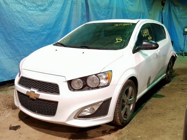 1G1JH6SB0E4231939 - 2014 CHEVROLET SONIC RS WHITE photo 2