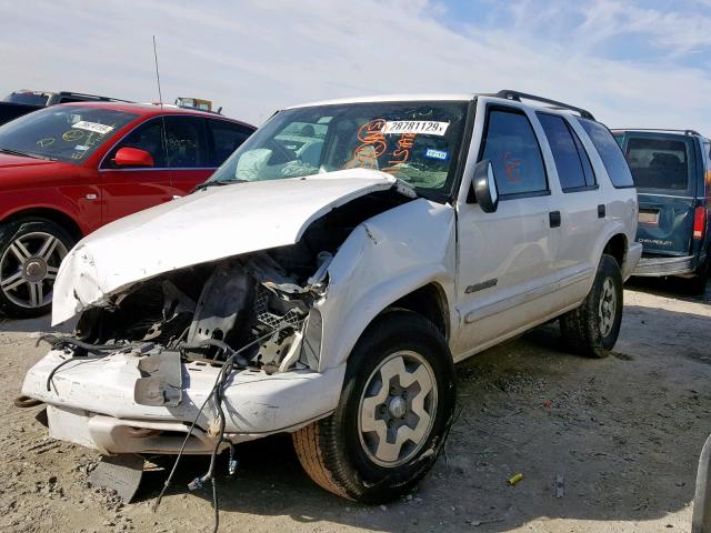 1GNDT13X94K163030 - 2004 CHEVROLET BLAZER WHITE photo 2