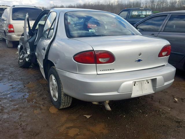 1G1JC524K27211492 - 2002 CHEVROLET CAVALIER B SILVER photo 3