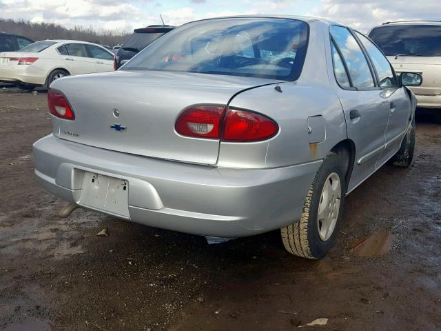 1G1JC524K27211492 - 2002 CHEVROLET CAVALIER B SILVER photo 4