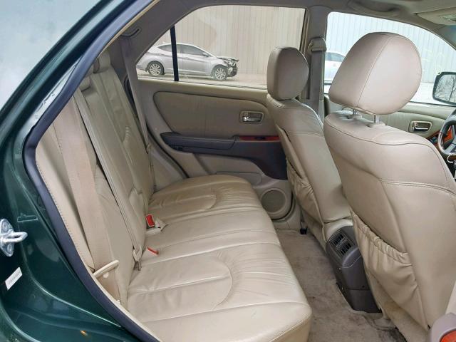 JTJHF10U410226101 - 2001 LEXUS RX 300 GREEN photo 6