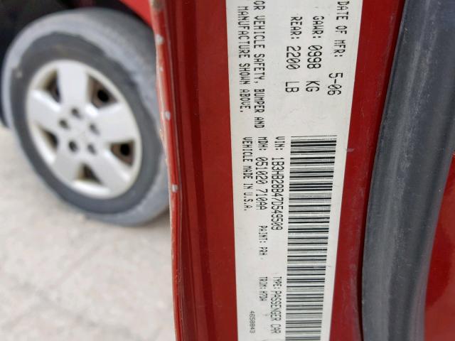 1B3HB28B47D549509 - 2007 DODGE CALIBER RED photo 10