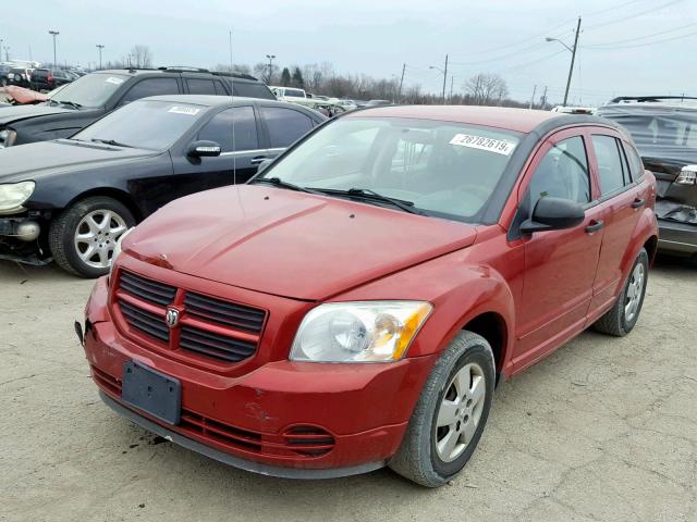 1B3HB28B47D549509 - 2007 DODGE CALIBER RED photo 2