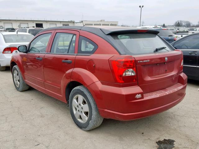 1B3HB28B47D549509 - 2007 DODGE CALIBER RED photo 3