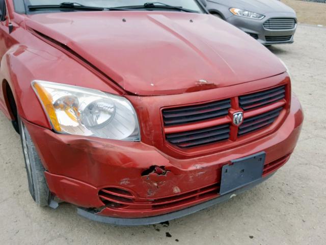 1B3HB28B47D549509 - 2007 DODGE CALIBER RED photo 9