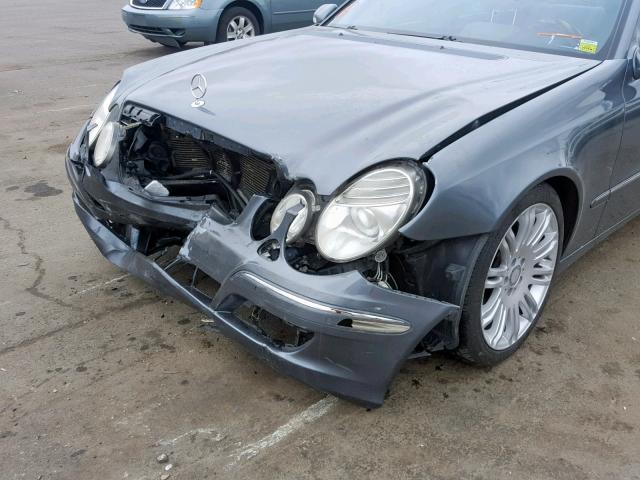 WDBUF90X58B211579 - 2008 MERCEDES-BENZ E 550 4MAT GRAY photo 9