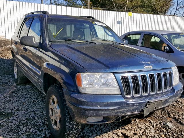 1J8GW58N02C173604 - 2002 JEEP GRAND CHER BLUE photo 1