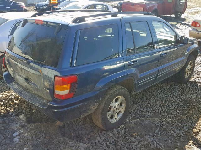 1J8GW58N02C173604 - 2002 JEEP GRAND CHER BLUE photo 4