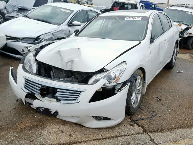 JN1CV6AR6DM758988 - 2013 INFINITI G37 WHITE photo 2