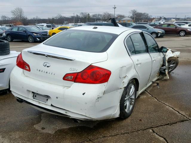 JN1CV6AR6DM758988 - 2013 INFINITI G37 WHITE photo 4