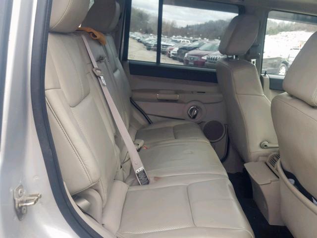 1J8HG58P77C520677 - 2007 JEEP COMMANDER SILVER photo 6